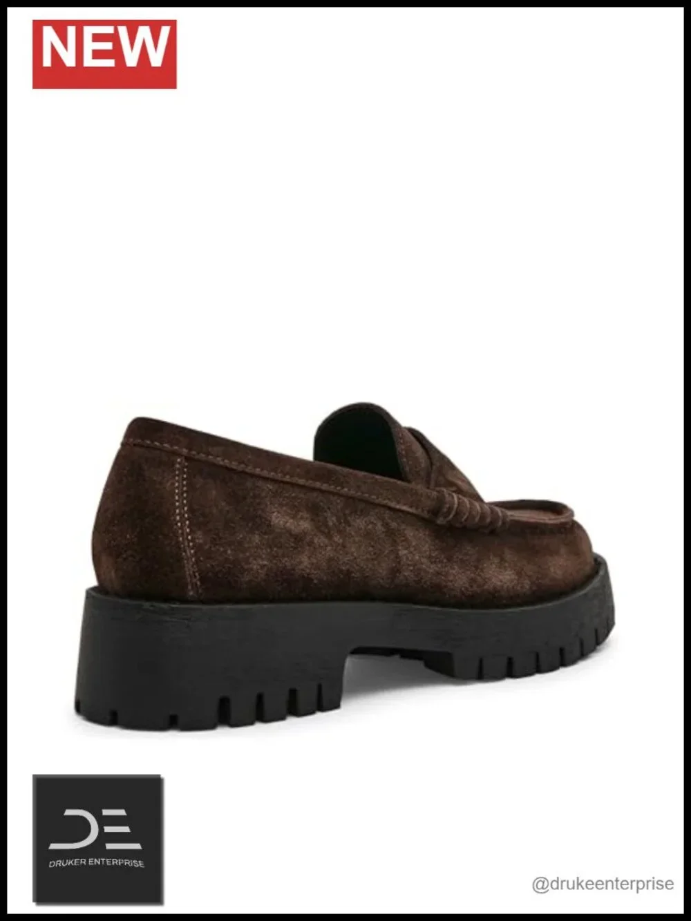 Women's Suede Platform Loafers with 1.5in Heel True-to-Size